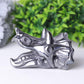 3.5" Terahertz Dragon Head Crystal Hematite Carvings Wholesale Crystals
