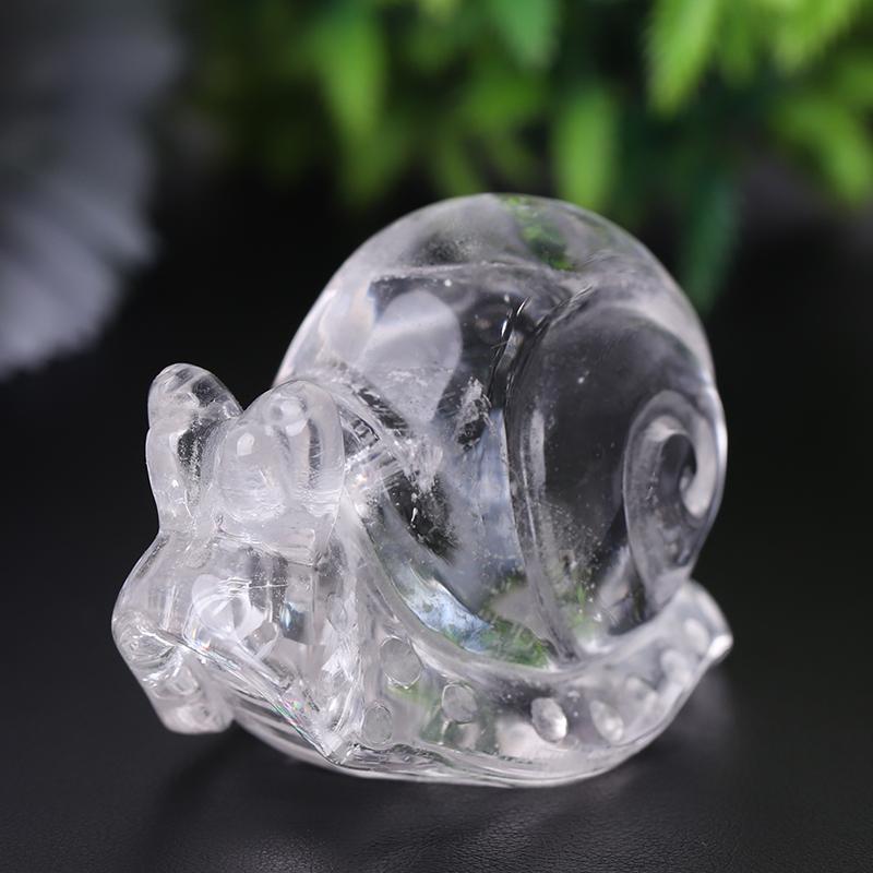 1.2-1.5" Clear Quartz Snail Crystal Carvings Wholesale Crystals
