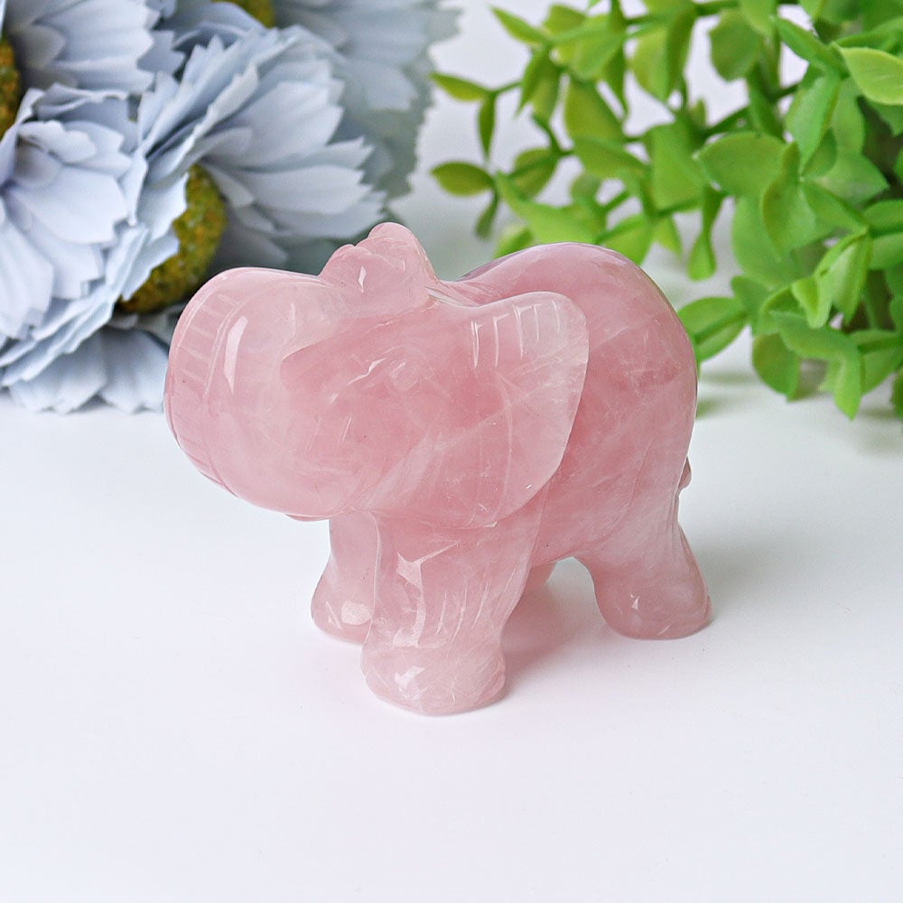 3" Elephant Crystal Carvings Wholesale Crystals