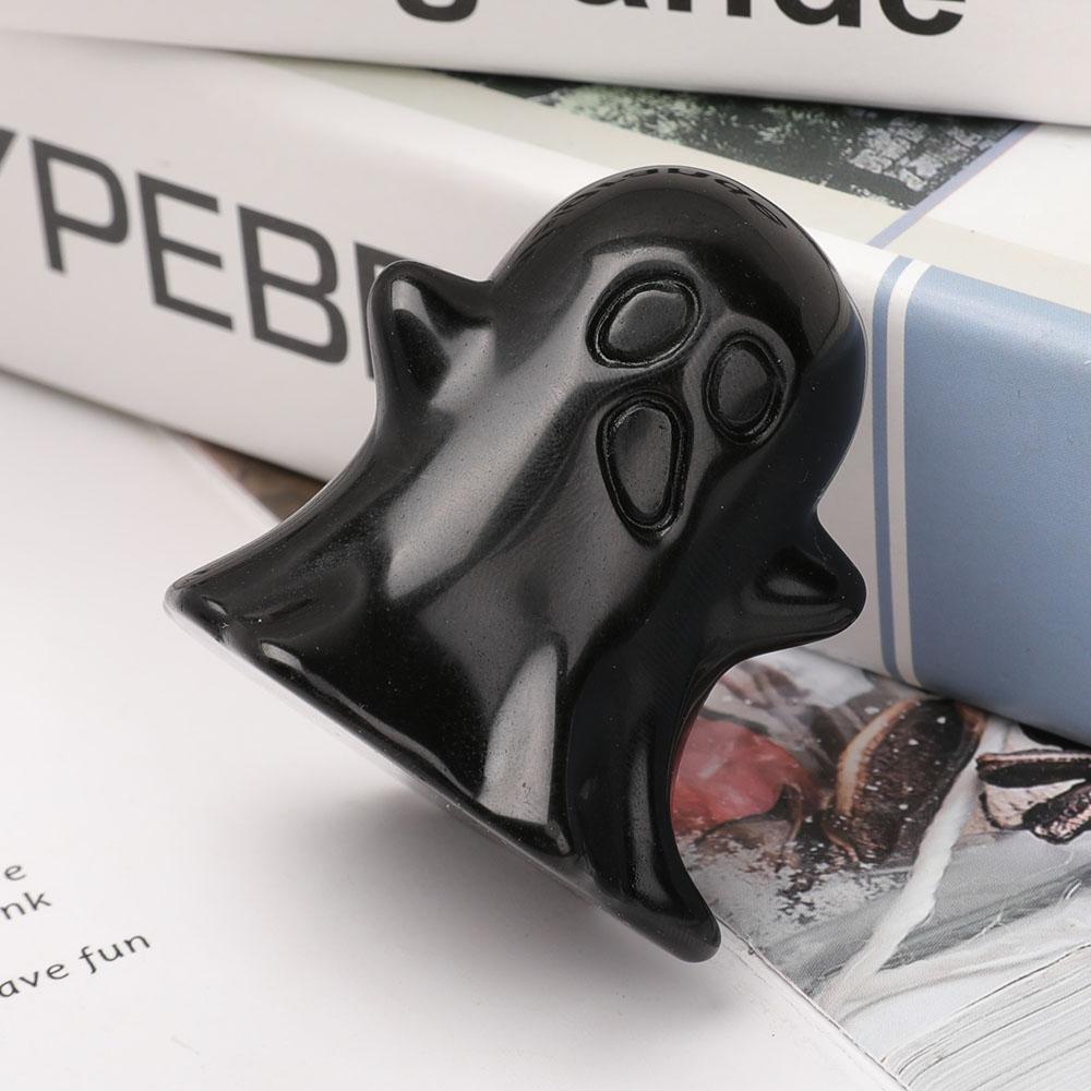 Black Obsidian Ghost Sculpture Carvings Wholesale Crystals