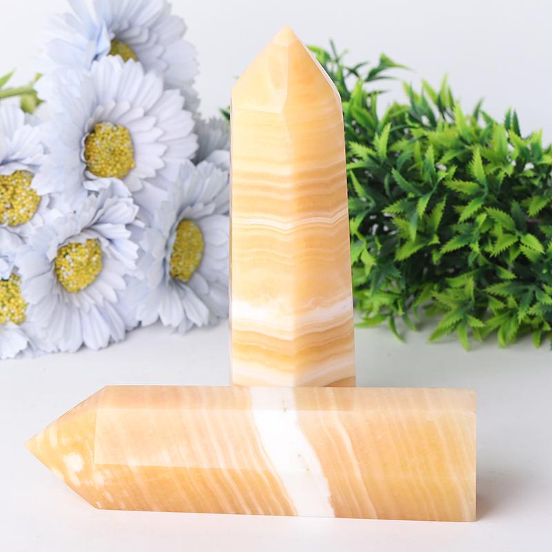 6.5-8'' Honey Calcite Towers Wholesale Crystals