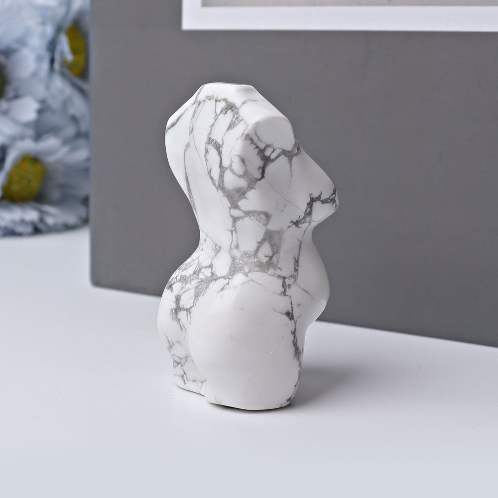 2.7" Howlite Pregnant Woman Model Body Crystal Carvings Wholesale Crystals