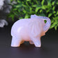 3" Pink Opalite Elephant Crystal Carvings Wholesale Crystals