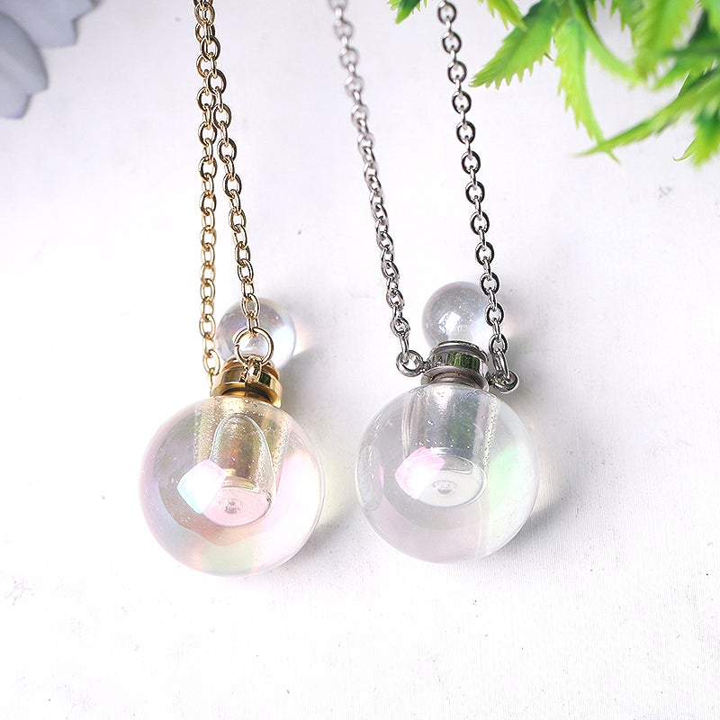 0.5ml Aura Angel Crystal Perfume Bottle Necklace DIY Wholesale Crystals