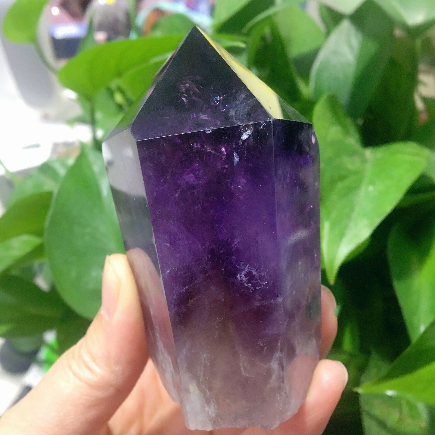 Dark Purple Amethyst Point Half Polished #11 Wholesale Crystals