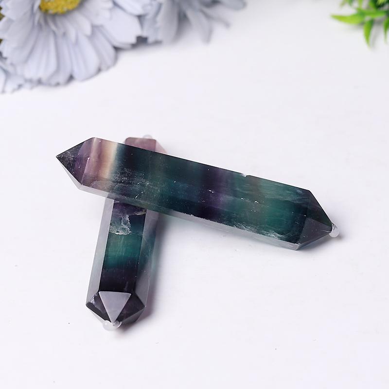Rainbow Fluorite Double Terminated Points fo Healing Wholesale Crystals