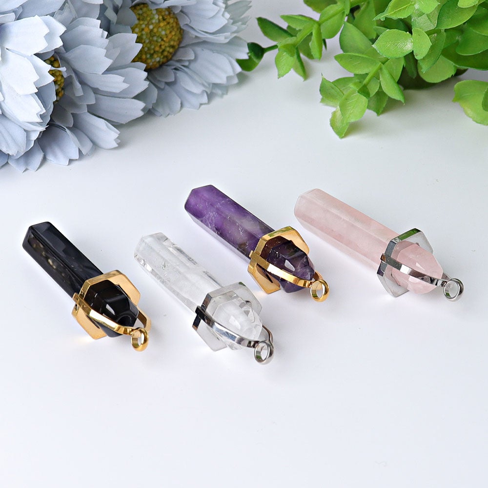 2.4" Hollow Hexagonal Prism Crystal Pendant Wholesale Crystals