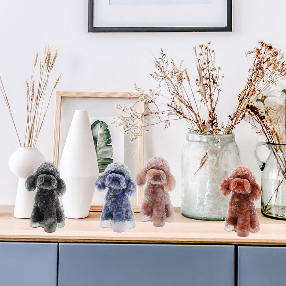 Toy Poodle Crystal Chips Resin Decoration Wholesale Crystals