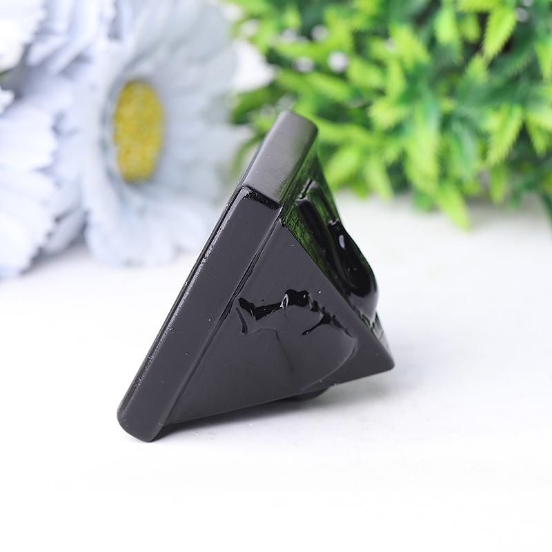 2.2" Pyramid with Pharaoh Crystal Carvings Wholesale Crystals