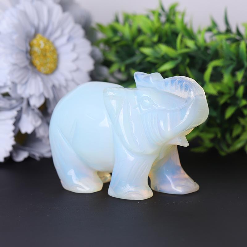 Opalite Elephant Crystal Carvings Wholesale Crystals