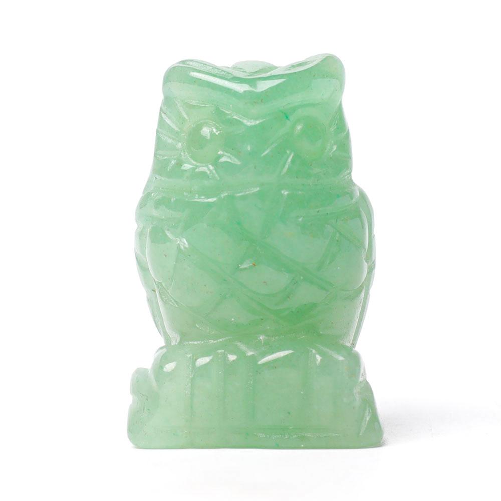 2.0" Aventurine Owl Figurine Crystal Carvings Wholesale Crystals