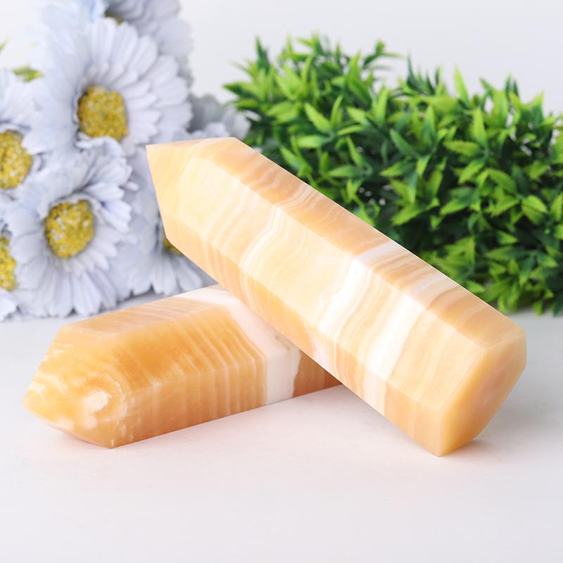 6.5-8'' Honey Calcite Towers Wholesale Crystals