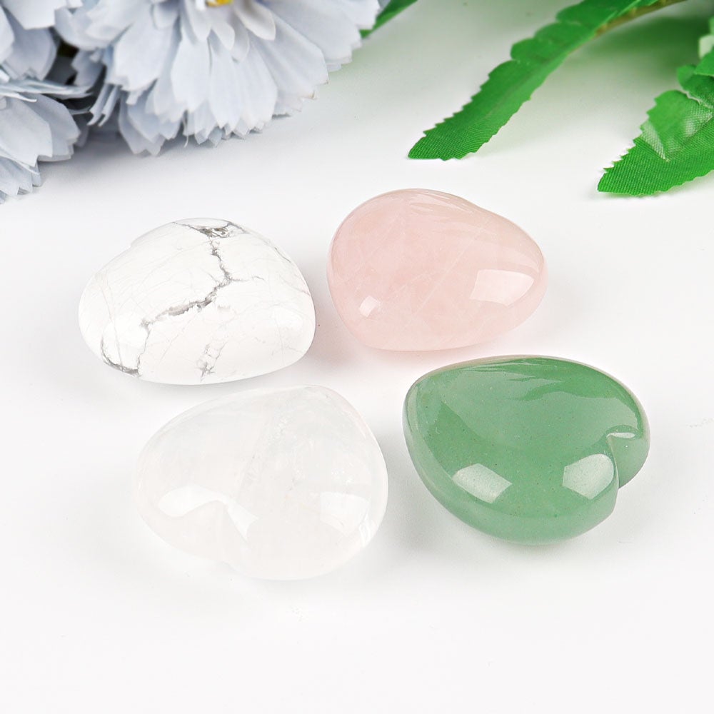 1.5" Heart Crystal Carvings Wholesale Crystals