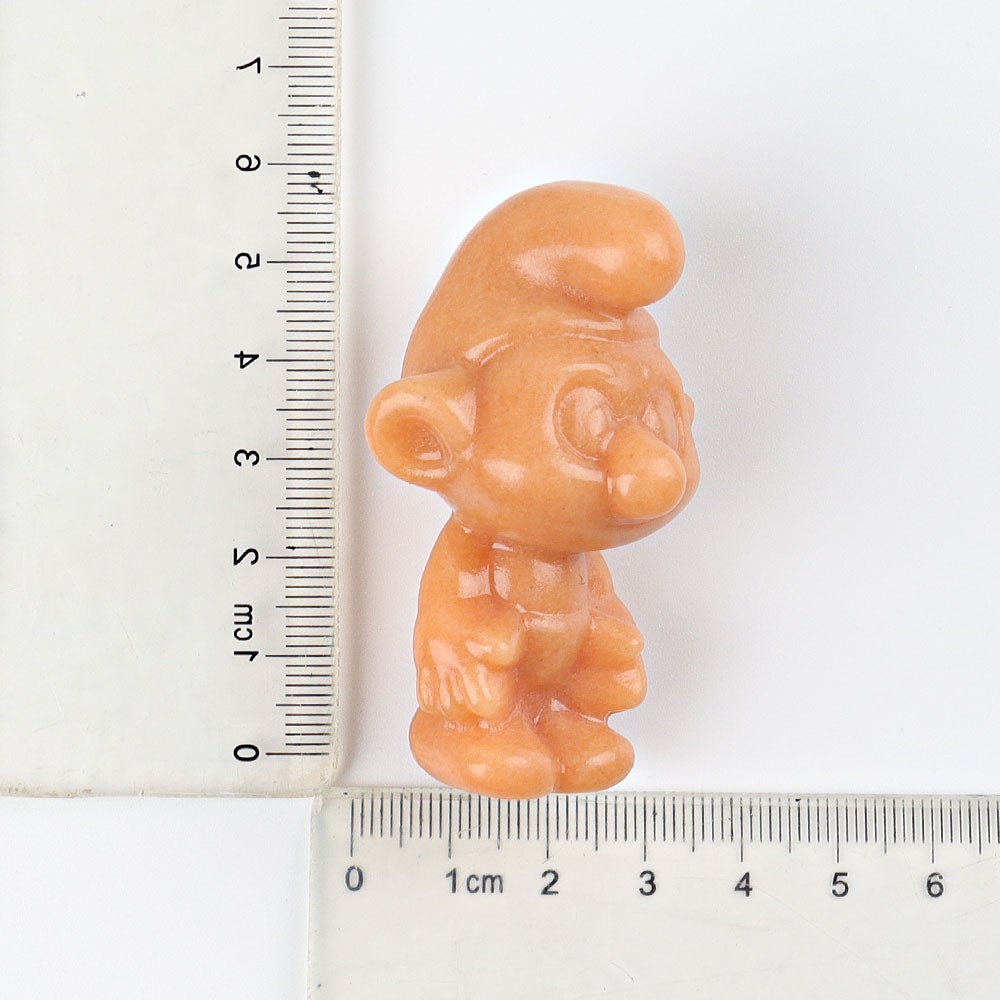 2.3" Yellow Jade Smurfs Crystal Carvings Wholesale Crystals