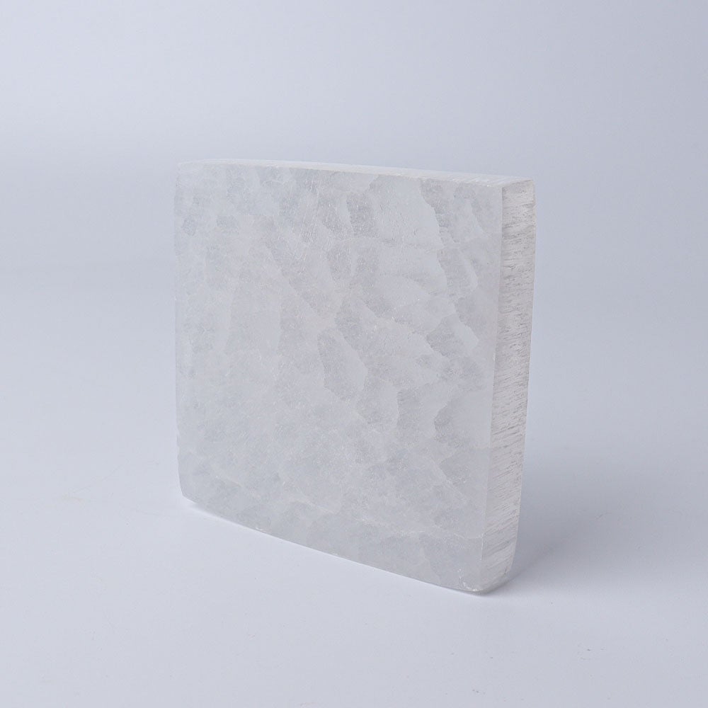 3" Square Selenite Coaster Wholesale Crystals