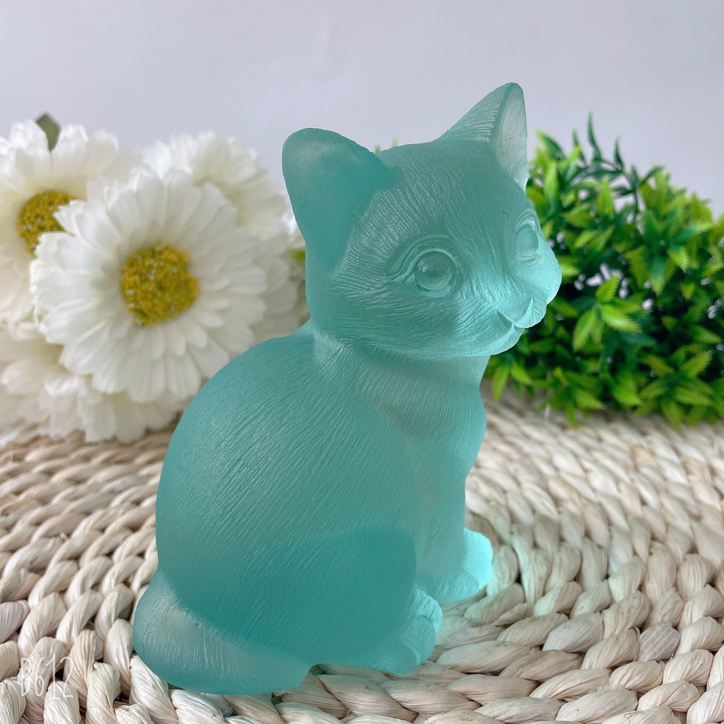 4.7" Glass Cat Crystal Carvings Wholesale Crystals