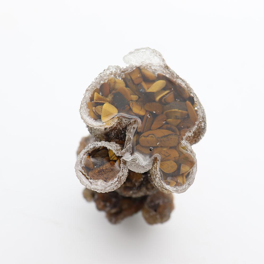 Resin Dog Figurines with Tiger Eye Gravel Toy Poodle for Kids Gifts Wholesale Crystals