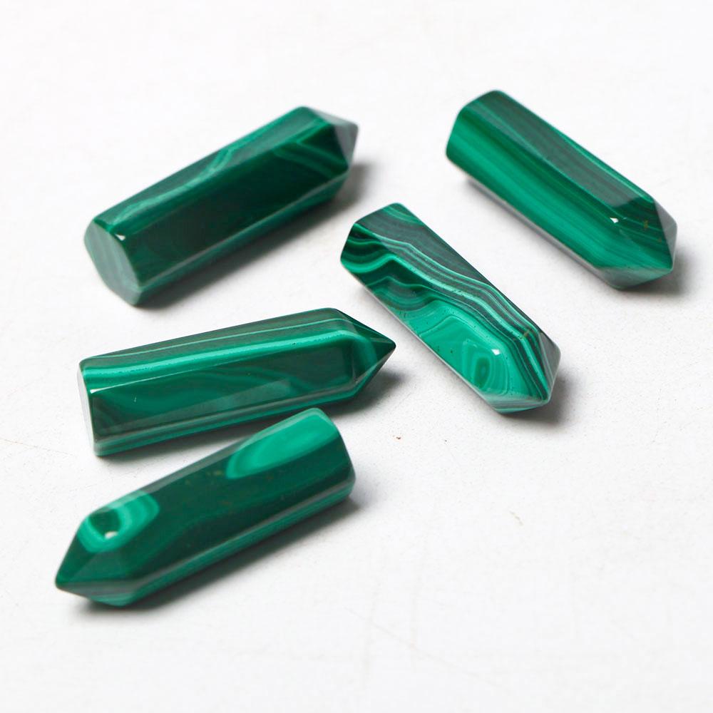 1" Natural Malachite Crystal Tiny Points For DIY Discount Wholesale Crystals